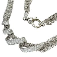 RAIMA 18K White Gold Necklace with 10 Diamonds, 0.64ct, 34.1g, 40cm, for Women