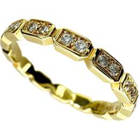 CHANEL Premiere Promès Eternity Diamond Ring, 18K Gold, 2.6g, Size 11, for Women, 51