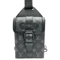 LOUIS VUITTON/ 路易威登 Saumur 單肩包 Monogram Eclipse M45912 斜背包 PVC/皮革 女款