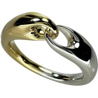 Georg Jensen Reflect Ring, Size 18, 925 Sterling Silver/18K Gold, 6.8g, for Women, 20001181