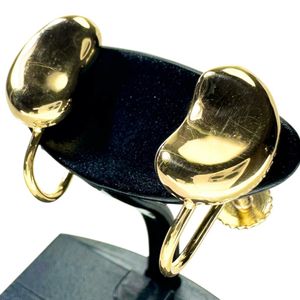 TIFFANY & Co./Tiffany Bean Design Elsa Peretti Earrings, 18K Gold, 5.1g, Women's