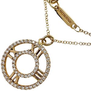 TIFFANY & Co. Atlas Open Circle Diamond 0.14ct Necklace in 18K Pink Gold, 3.5g, 42cm, Women's