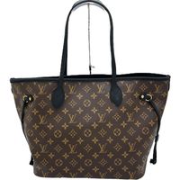 LOUIS VUITTON Neverfull Inside Out MM Monogram M11946 雙面托特包，PVC/皮革材質，黑色/ブラウン