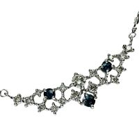 0.34 Carat Color Change Stone and Diamond Necklace (Pt900/Pt850), 3.3g, 45cm, for Women