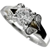 CARTIER Ballet Solitaire Ring with 0.20ct Diamond, Pt950 Platinum, 3.8g, Size 47, for Women