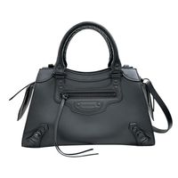 BALENCIAGA Neo Classic City Small 638521 Partially Engraved 2-Way Handbag Leather Black for Women