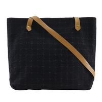 헤르메스 HERMES 아메다바 하마 드 포쉬 숄더백 롱 숄더 캔버스 블랙 어깨걸이, A4 오픈 Amedaba Hippo de Poche 여성【중고】