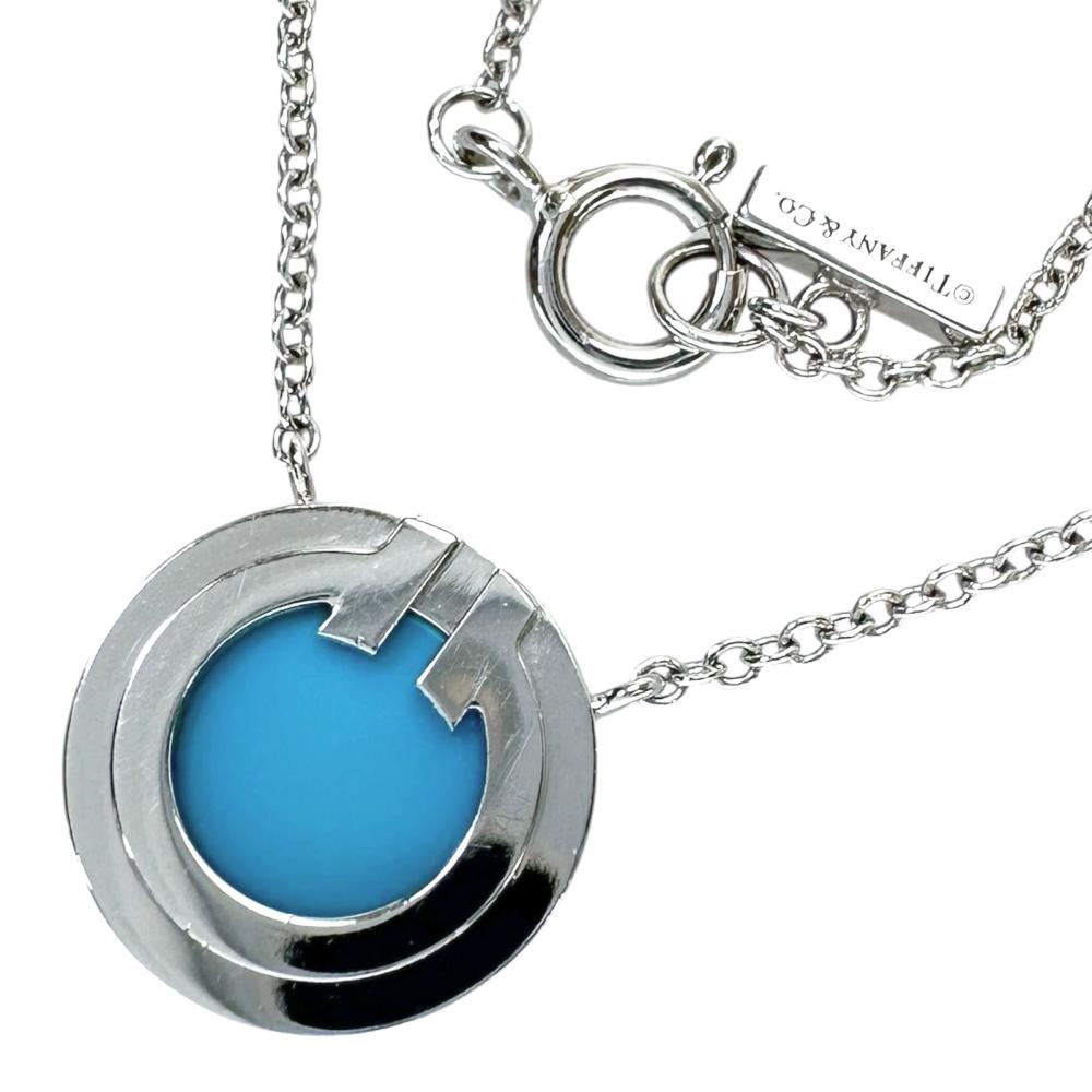 ティファニー K18WG ホワイトゴールド クロスステッチ ダイヤ