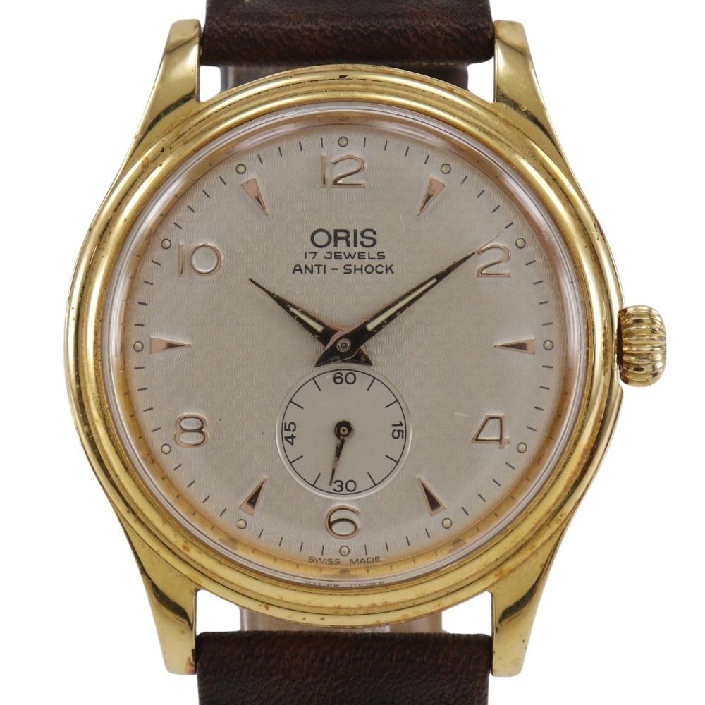 オリス ORIS 腕時計 7427-26 ステンレススチール×レザー ゴールド 手 