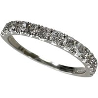 Secondhand Women's Half-Round Heart and Cupid 0.50 Carat Pt950 Platinum 2.5g Ring