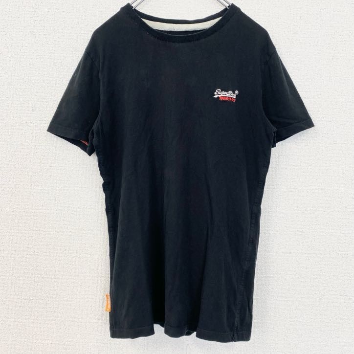 Used SuperDry short-sleeved crew neck T-shirt with a retro design