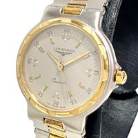 LONGINES/ 浪琴 Conquest 21728928 腕錶，不鏽鋼/鍍金石英機芯，銀色錶盤，女士款 [二手]