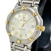 二手 Concord Saratoga 15.73.287 女士不銹鋼/鍍金石英錶，銀色錶盤