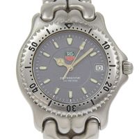 Pre-owned TAG HEUER Cell Men's Watch WG1113, Stainless Steel, Silver, Quartz, Analog Display, Gray Dial
