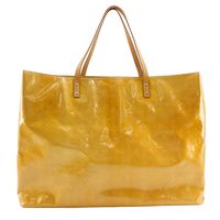 Pre-owned Louis LOUIS VUITTON Reed GM Tote/Boston Bag M91140 Monogram Vernis 2001 Beige TH0021 Shoulder/Handbag, A4 Size, Open. Women's.