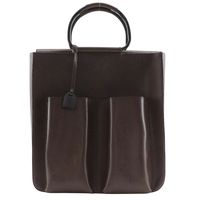 Gucci Old Gucci Handbag 002.1118.0462 Brown Leather Shoulder Bag, A4 Size, Magnetic closure. Unisex . Pre-owned.