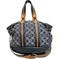 LOUIS VUITTON/ 路易威登飛行員系列 2010 限量版 M40383 兩用單背包/手提包 帆布/皮革 海軍藍/黑色 女士 [二手]