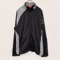 Used Puma track jacket/jersey with embroidered logo, black, size L ...