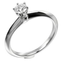 Tiffany & Co. Solitaire Ring, Size 9, 0.24ct, VS1/F/3EX, Pt950 Platinum with Diamonds, Approx. 3.59g, Women's [Pre-owned]