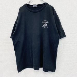 Used 90s UNION MADE short-sleeved print T-shirt, KOSE, vintage, black, size 2XL