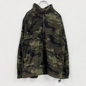 Used GREAT NORTHWEST half-zip fleece pullover, camouflage pattern, size M