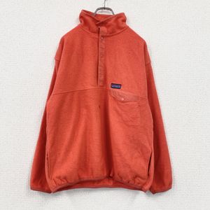 Used 2000s GAP Half-Button Fleece Pullover with Synchilla Snap T-Shirt, Vintage Orange, Size M