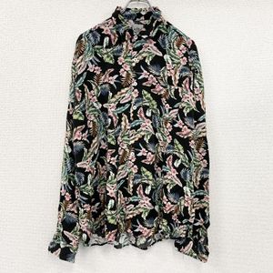 Used CARDCHE long-sleeved all-over print shirt in Color black, size XL