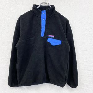 Used GAP Half-Button Fleece Pullover with Synchilla Snap T-Shirt, Black, Size 12