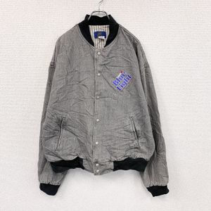 Used ~00s SELECT Black Denim Stadium Jacket, Gray/Black, Vintage, Size L