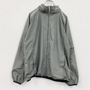 Used STARTER full-zip windbreaker jacket in gray, size S