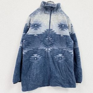 Used Cabera's full-zip fleece pullover jacket, navy, size M