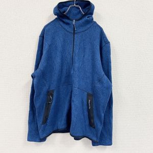 Used LANDS'END full-zip fleece pullover jacket, blue, size XL