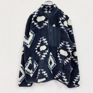 Used SONOMA half-zip fleece pullover jacket, navy, size L