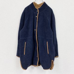Used OLD NAVY fleece jacket/boa jacket, navy, size XL