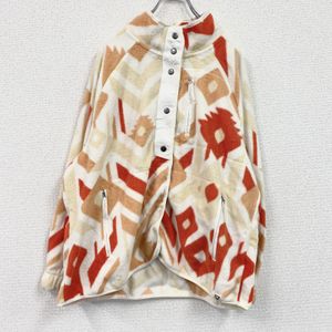 Used LIV half-button fleece pullover jacket, beige, size XL