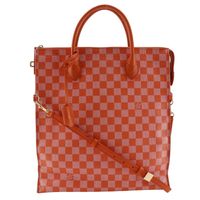 Pre-owned Louis LOUIS VUITTON Mobile Handbag/Tote Bag, 2-Way Shoulder Bag, N41304, Damier Canvas, Pimont, 2013, Orange, TJ3163, A4 Size, Women's.