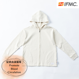 【IFMC 功能加工】运动拉链连帽衫（米白色）