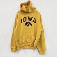 Used 90s RUSSEL ATHLETIC Russell hoodie, college style, vintage yellow, size M