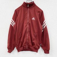 Used adidas track jacket/ RED in red, size M