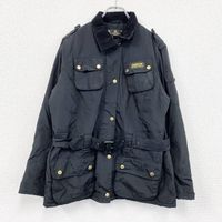 Used Barbour Metallic International padded nylon blouson in black