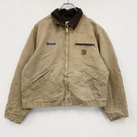 Used Carhartt Detroit Jacket, Full-Zip Duck Jacket with Blanket Liner, Braun , Size L