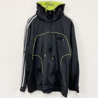 Used adidas Track Jacket/Full-Zip Jersey Hoodie, Black, Size M