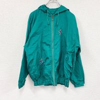 Used 90s SMITH COMPANY full-zip nylon hoodie, vintage, green, size M