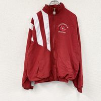 Used 2000s full-zip windbreaker jacket in red, RED L