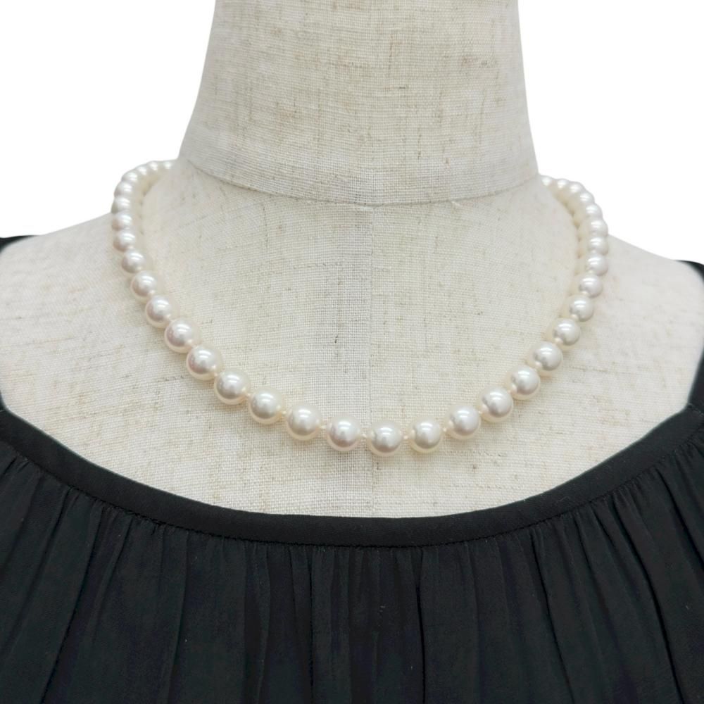 アコヤパール8.2-8.8mm ネックレス K14WGホワイトゴールド 48.0g 47cm  