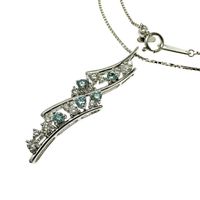 二手 0.70 克拉鑽石項鍊，18K 白金，6.7 克，45.5 厘米，女士款（含處理過的鑽石）。