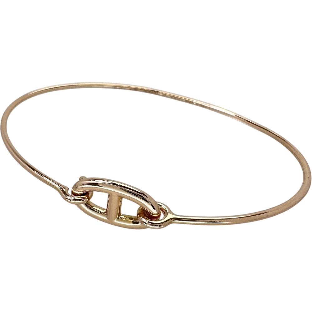 HERMES/Hermes Ronde Chaine d'Ancre Bracelet in 18K PG Pink Gold, 4.5g, 15.5cm, Women's [Pre-owned]