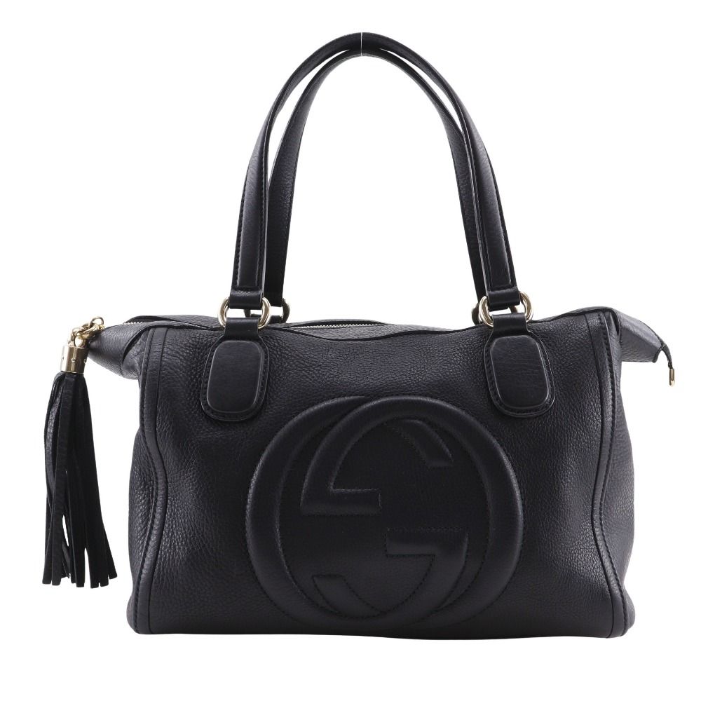 구찌 GUCCI 소호 핸드백 인터로킹 282307 레더 이탈리아제 골드 어깨걸이, 핸드백, A4 패스너 Soho 레이디스【중고】