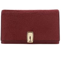Pre-owned Gucci women's vintage clasp purse wallet, 035.0416.1906.0, made of pony and leather in red with a flap.