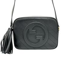 GUCCI/구찌 742360 브론디 스몰 숄더백 레더 블랙 레더/골드 쇠장식 레이디스[중고]